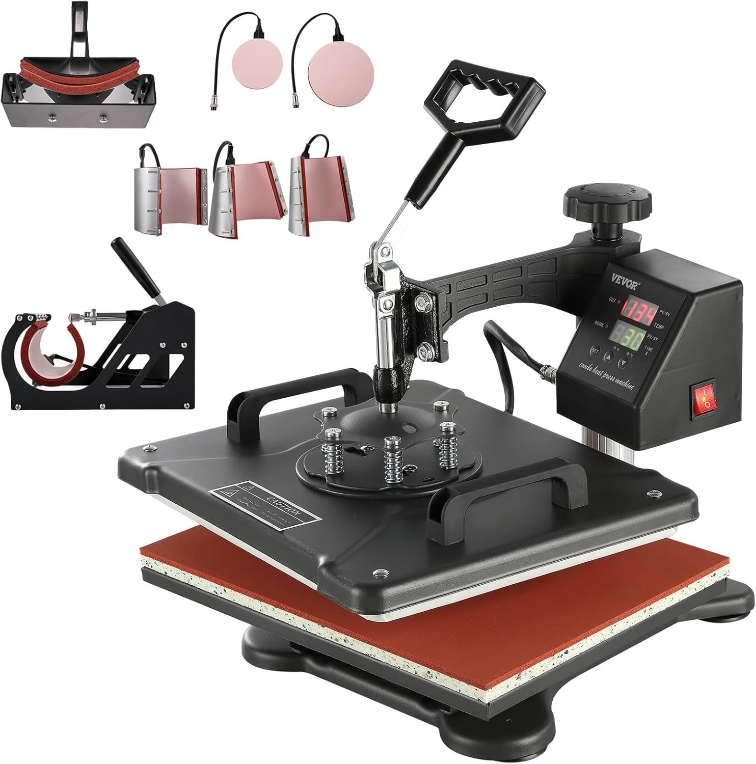 VEVOR Heat Press 12 x 15, Swing Away 8 in 1 Heat Press