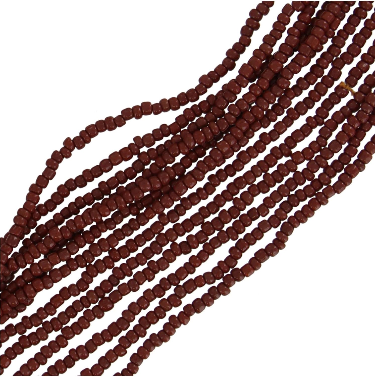 Dark Red Glass Beaded Torsade Multistrand Collar Necklace For Women 16" Fashion Necklaces Trendy Accessories Stylish Additions Chic Details