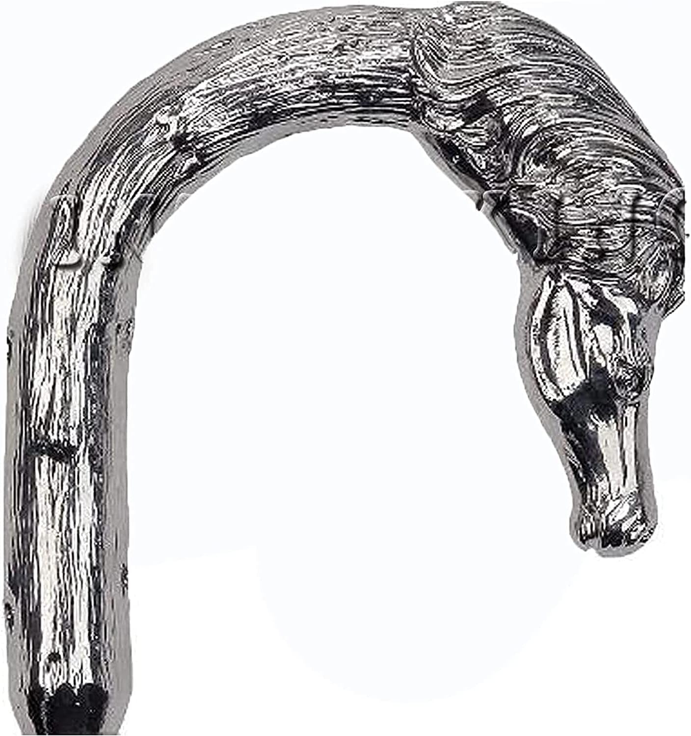 Brass Silver Plated Horse Tourist Crook Head Wooden Cane/Handmade Wood Walking Stick : Clothing, Shoes & Jewelry