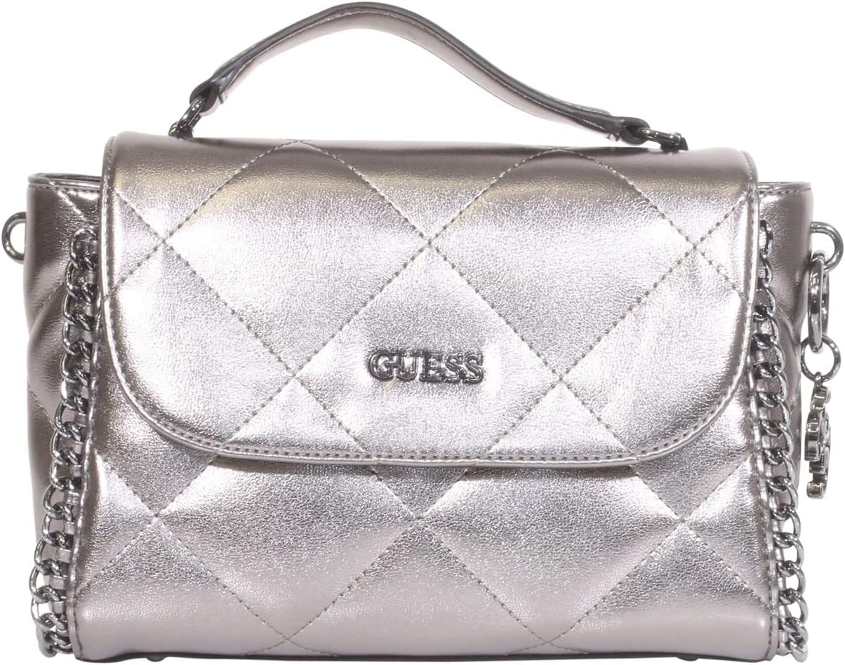 GUESS Khatia Top Handle Flap Pewter One Size