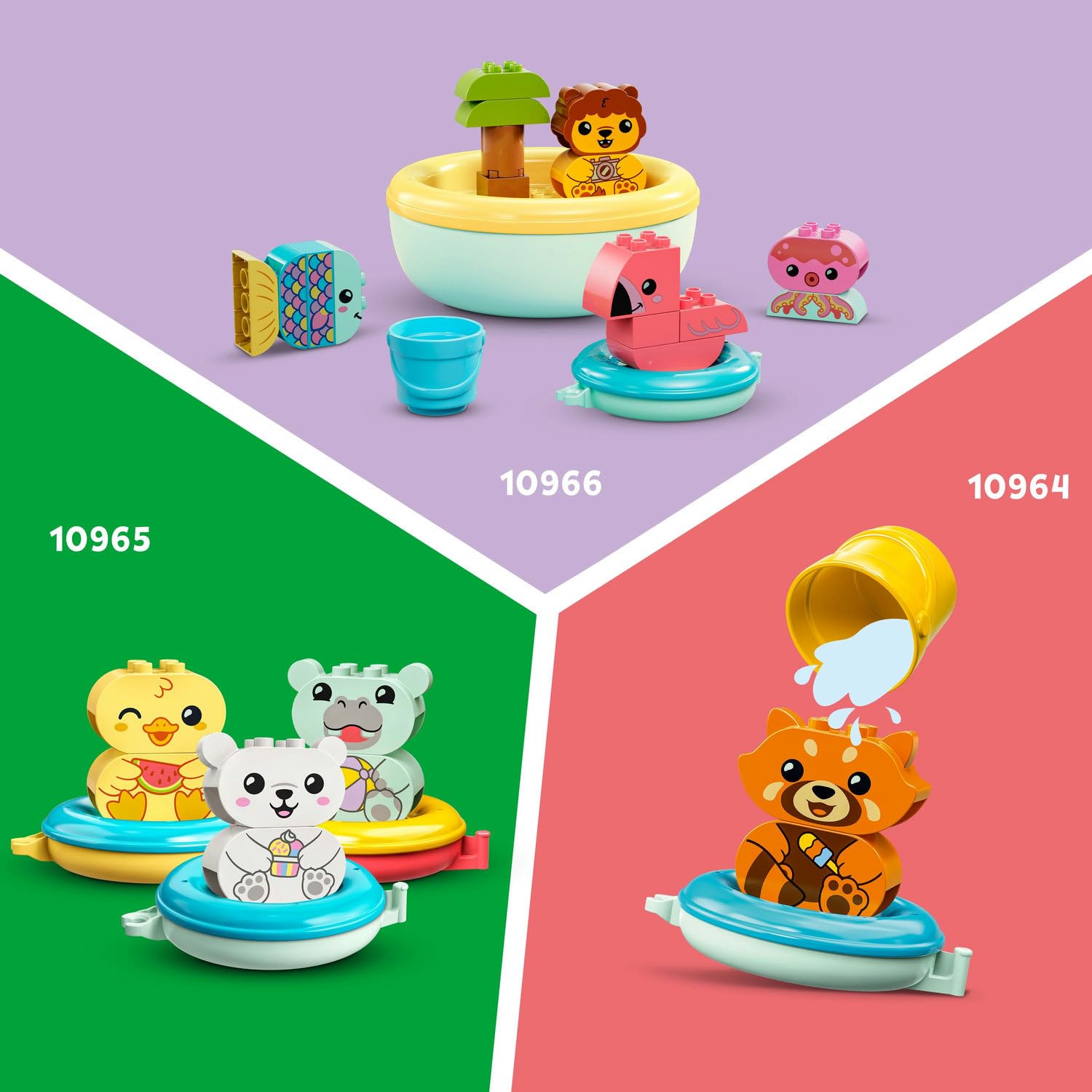 LEGO DUPLO Kasabası Su Parkı 10989 – 2 Yaş ve Üzeri Çocuklar için Eğitici Hediye Fikri, Oyuncak Ada, Yüzen Kaplumbağa Can Simidi ve Çocuk Figürü İçeren Yaratıcı Oyuncak Yapım Seti (19 Parça)