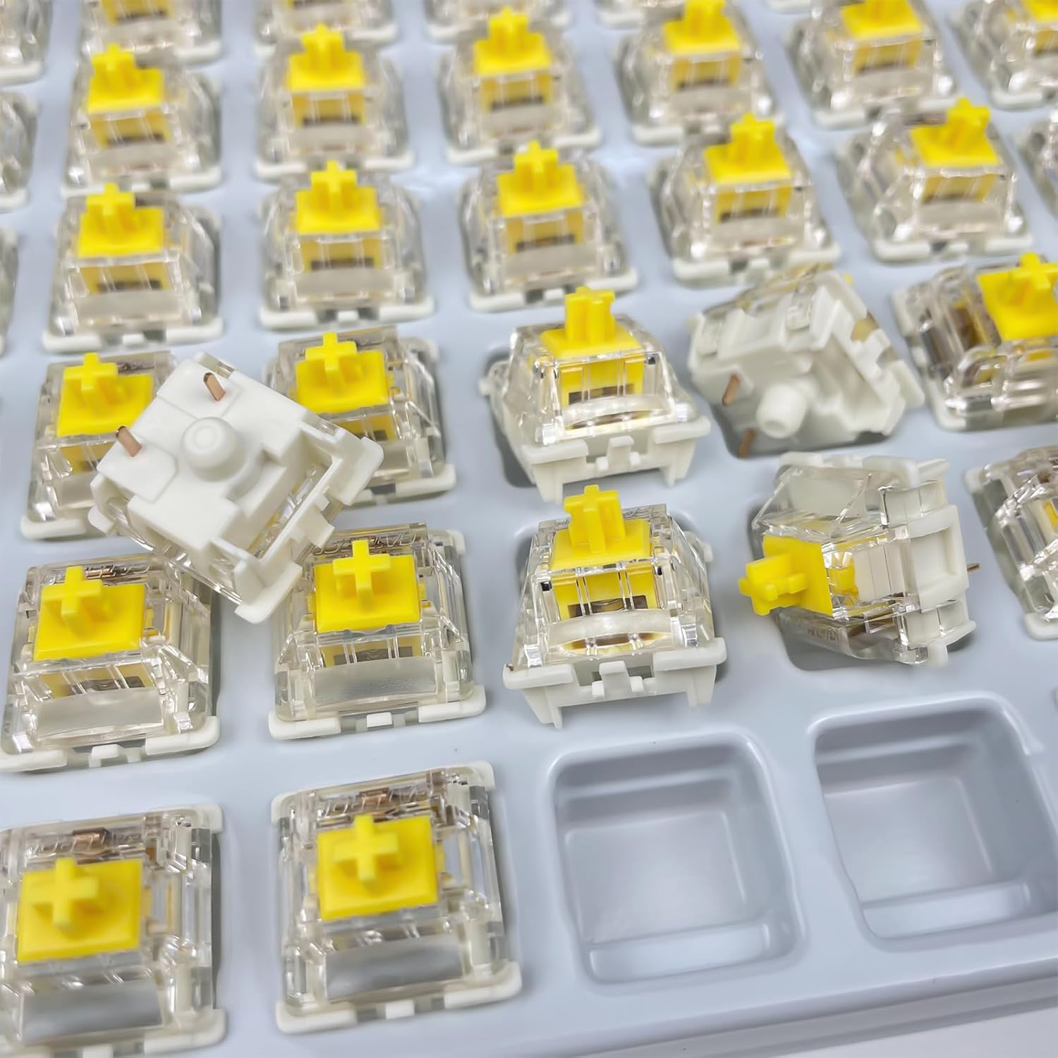 Gateron G Yellow Pro 3.0 Switches Pre-lubed 3pin RGB SMD Linear for Gaming Mechanical Keyboard (108Pcs, Pro Yellow 3.0)