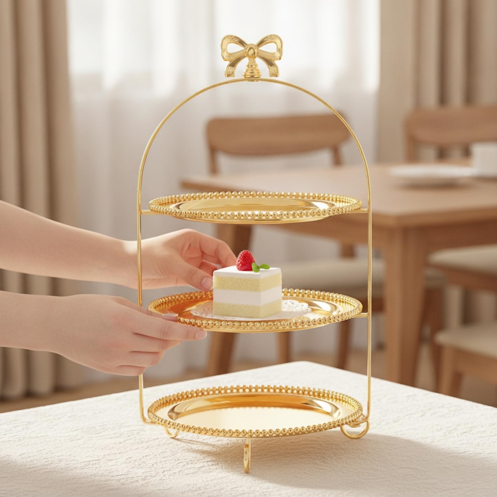 Dolci con Arco e Elegante Alzatina Decorativa Stile Europeo Decorativo Piatto Buffet , 2 Livelli