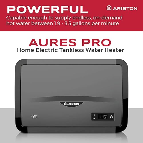 Miniatura 3 de Ariston Aures Pro 36kW 240-Volt 7.02 GPM Calentador de agua eléctrico sin tanque para todo el hogar