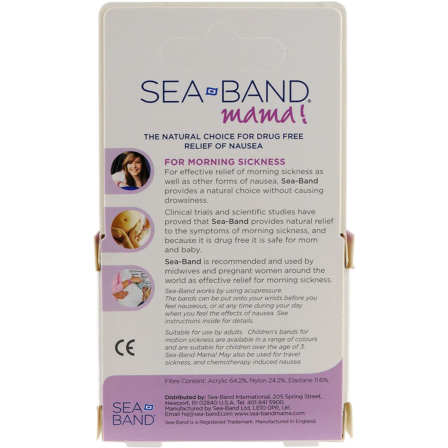 Sea-Band Mama Anti-Nausea Acupressure Wristband for Morning Sickness, Colors May Vary, Pack of 2 — Amazon image 2