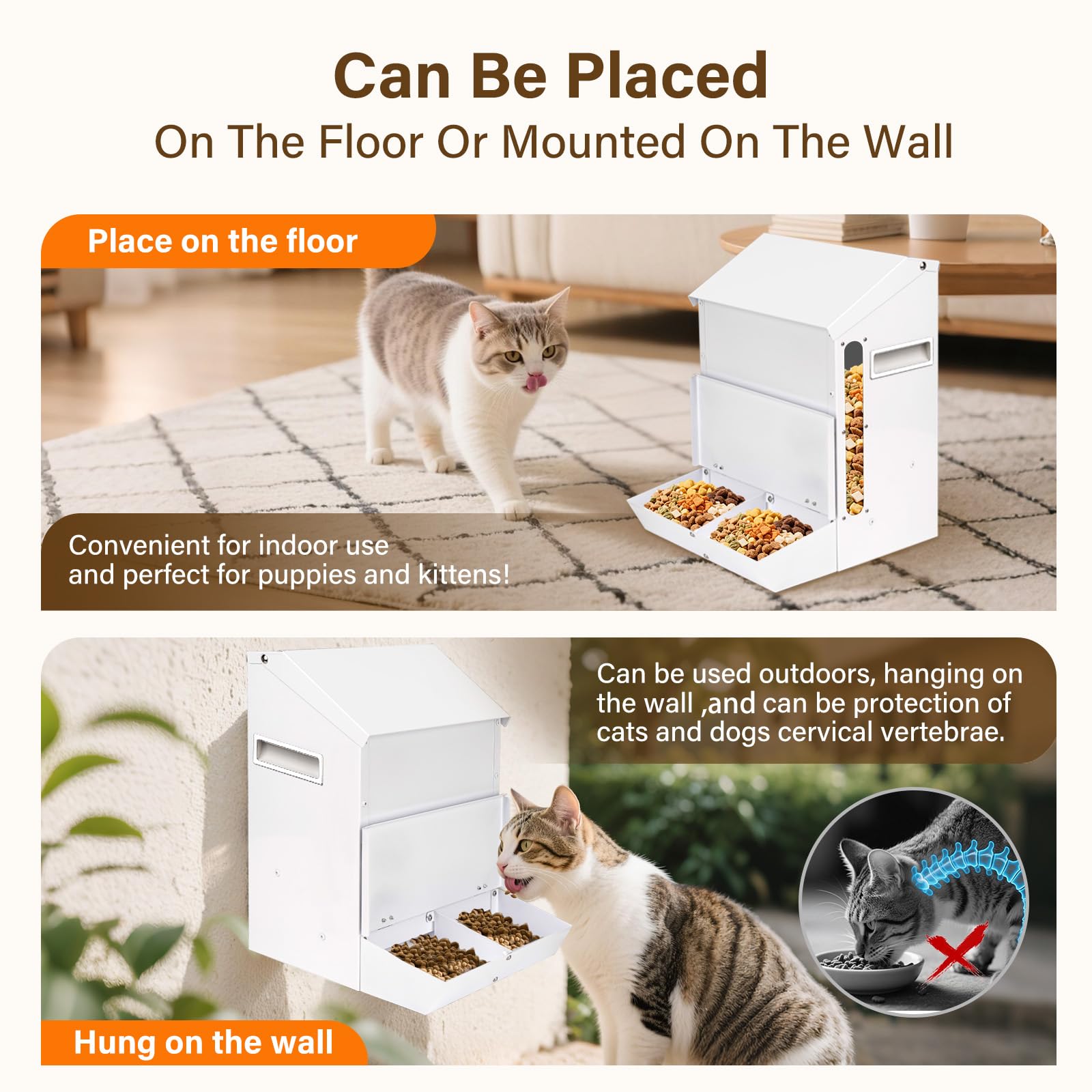 Table Dog Proof Cat Food Feeding Station Wet Food Automatic Feeder