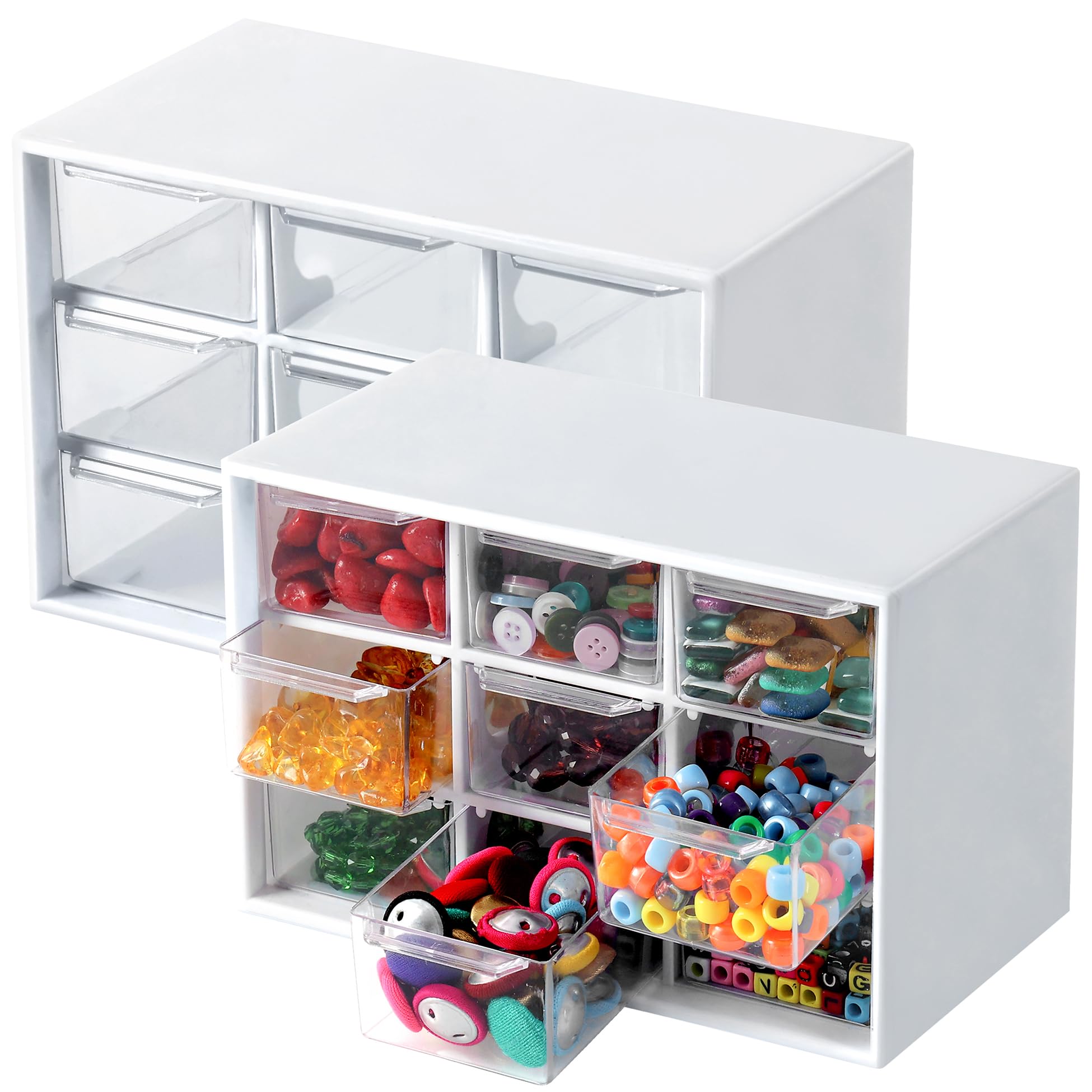 Boîte De Rangement Plastique Avec Plateau Amovible – 20 X 16 X 4,5 Cm – Compartiments Divisés – Pour Accessoires Cheveux, Bricolage, Voyage