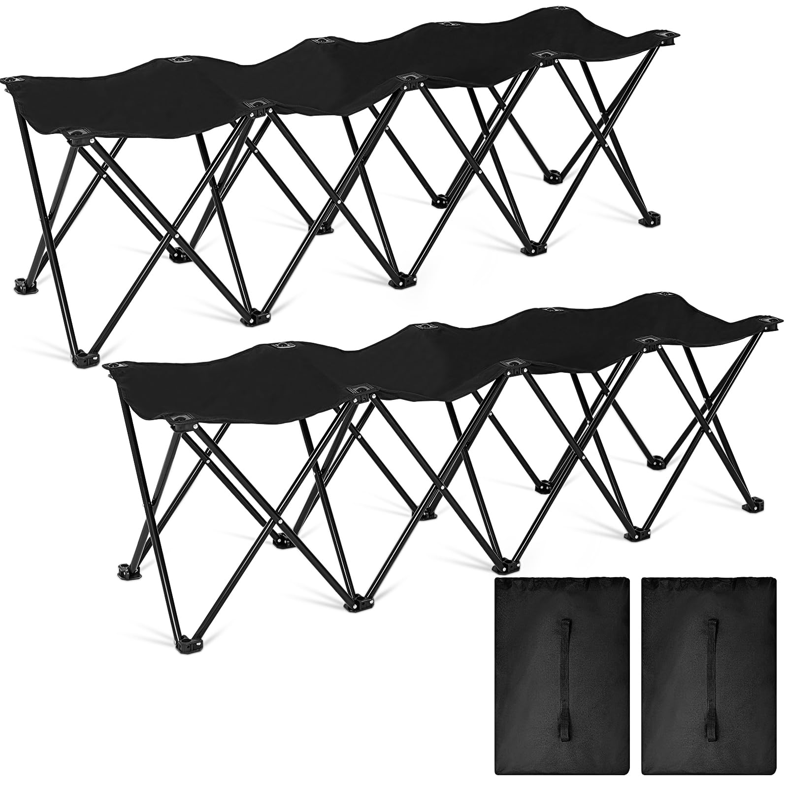 Amazon.co.jp: Wenqik ポータブルチームベンチ 折りたたみ式 チーム