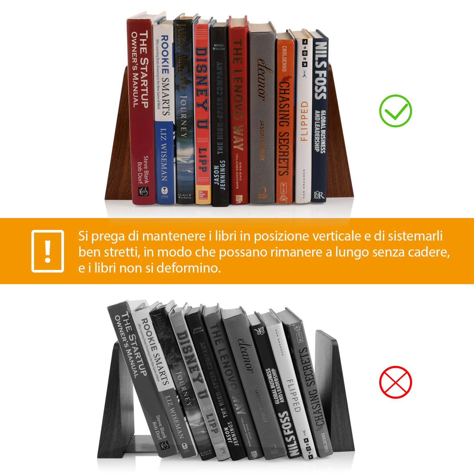Fermalibri in Legno Fatti a Mano per Contenere libri Grandi e Resistenti Per Scaffali decorativi Fermalibri Per Mensole