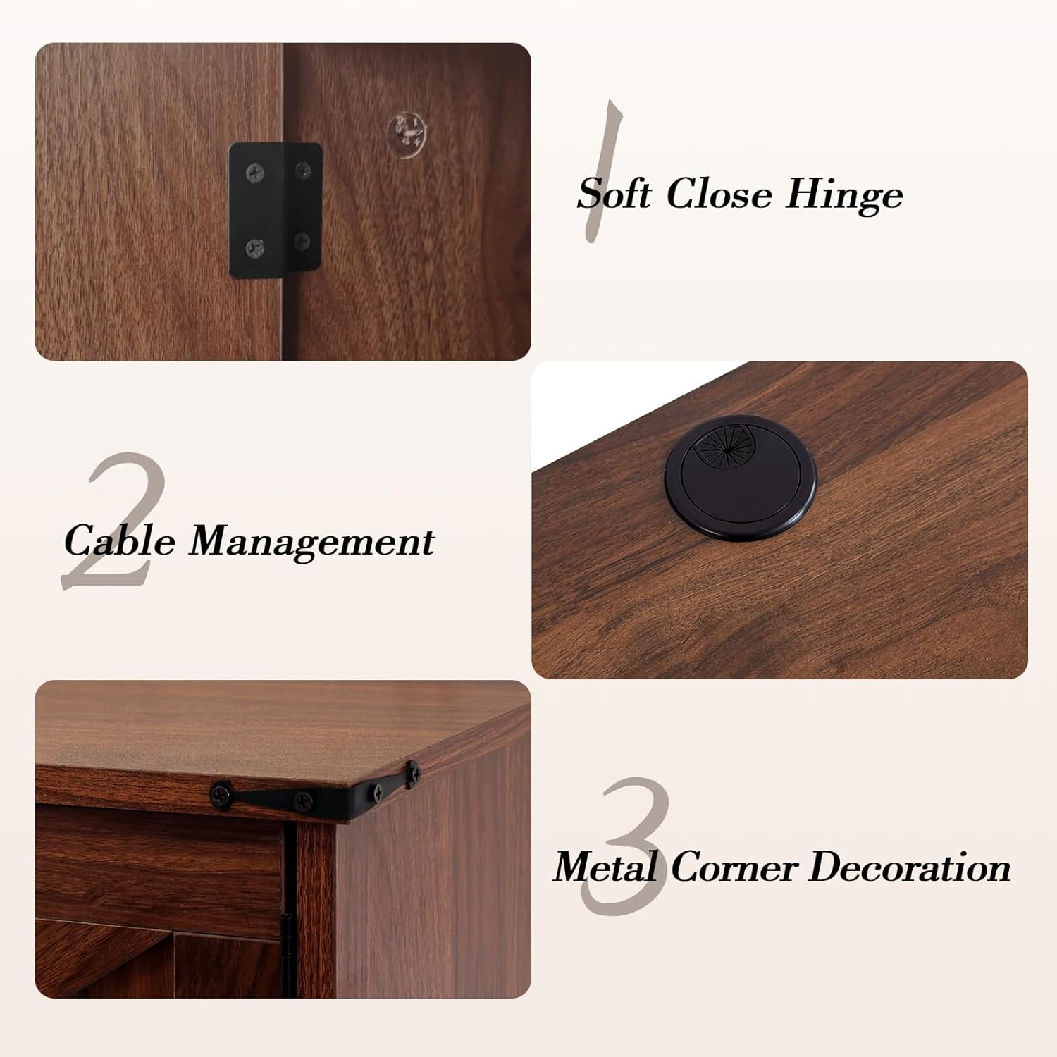 WERSMT Farmhouse Floating TV Stands with Barn Doors, 63'' Wall Mounted TV Console for TVs up to 80'', Floating TV Entertainment Shelf with Adjustable Shelves for Living Room, Bedroom, Walnut