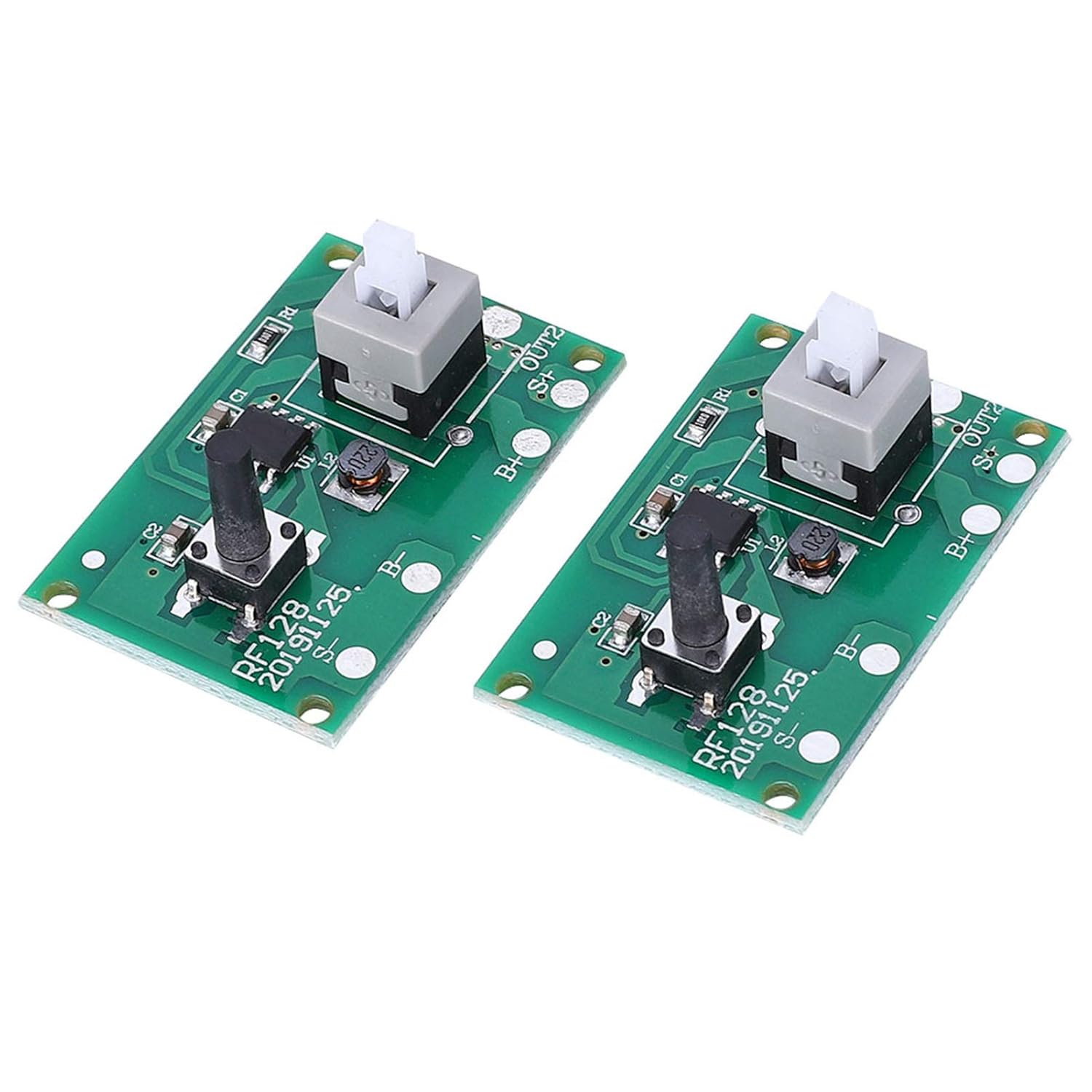 Oumefar 2Pcs Solar Lamp String Controller Module 1.2V Circuit Board with 8 Modes and Switch Light Accessories Maximum Current 400mA for LED Solar String Lights, Replacement Solar Light Parts