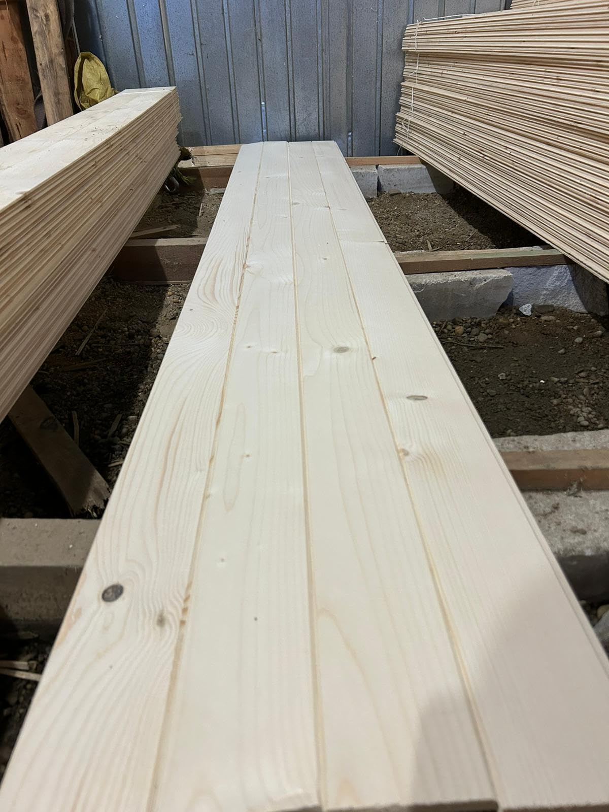 Lot de 20 planches profilées en bois profilé de façade, 11 x 96 mm, longueur : 200 cm, bois de sauna, revêtement de toit