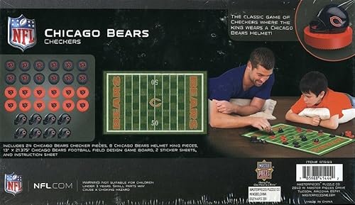 Miniatura 2 de MasterPieces Juego familiar  NFL Chicago Bears Checkers  Juego de mesa con licencia oficial para niños y adultos de 13 x 21 pulgadas