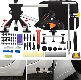 Beedove Auto Body Dent Repair Kit, 66pcs Car Dent Puller Kit with Glue Gun & Slide Hammer Dent Puller for Auto Body Dent Removal, Hail Damage Dent Removal