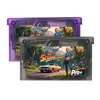 COVOZAMA SCFW V1.5 Flash Game Cartridge for Game Boy Advance GBA/GBC/GB/NES, 1000+ Games Support, RTC Real Time Clock, MiniSD Up to 32GB, Includes 8GB TF Card & Adapter Purple