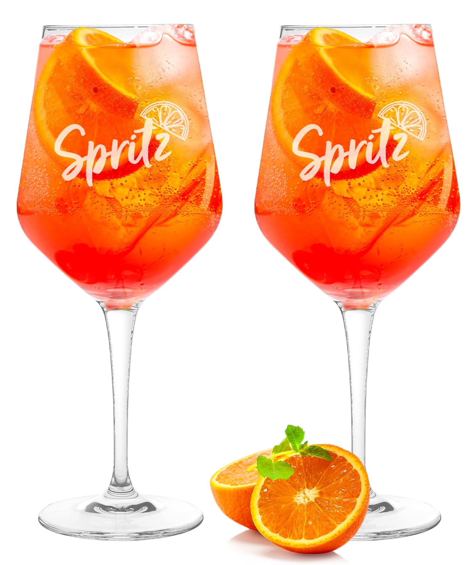 Aperol - Set di 2 bicchieri spritz realizzati in Germania - Bicchieri Aperol unici per il momento di piacere perfetto | Qualità superiore | Cristallo 430 ml | Ideale