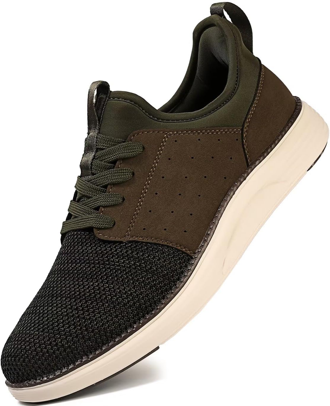 YOLARK Men Casual Dress Shoes Fashion Sneakers Lightweight Breathable Laceless Walking Shoes Gym Tennis Athletic