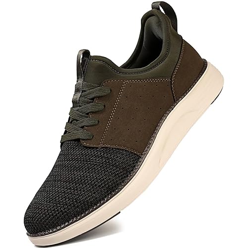 Men Casual Dress Shoes Fashion Sneakers Lightweight Breathable Laceless Walking Shoes Gym Tennis Athletic