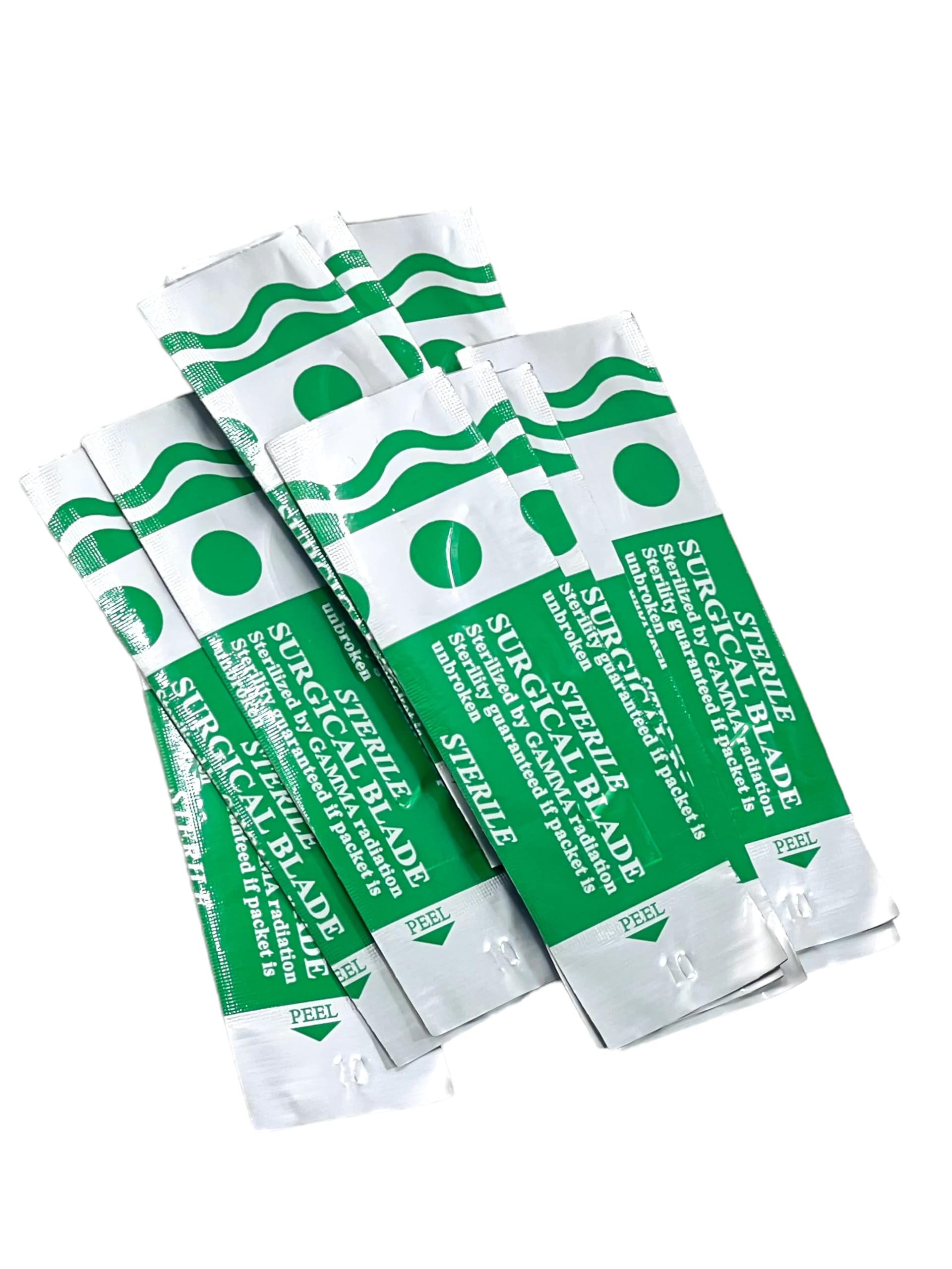 2 Boxes of 100 Ea Sterile Scalpel Blades 10, 11, 12, 12B, 15, 15C, 16 & 1 Scalpel Handle #3 - Blade Arts & Crafts Hobby Knife (#10)