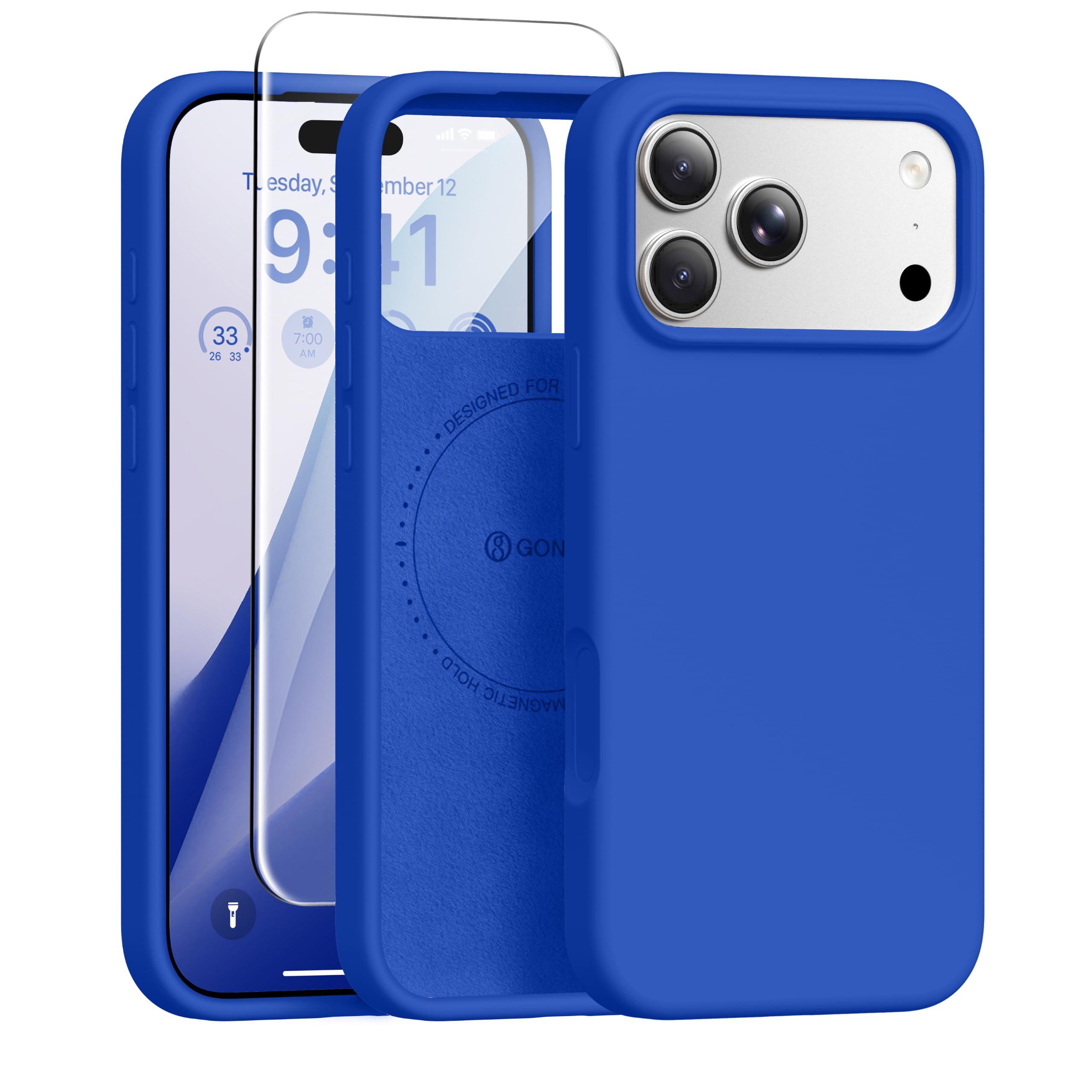 GONEZ for iPhone 18 Pro Case/iPhone 17 Pro Case, Klein Blue