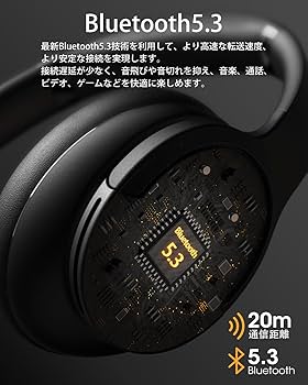 DOQAUS ワイヤレスヘッドホン ブラック Amazon.co.jp: DOQAUS(ドカアス) ヘッドホン Bluetooth5.3