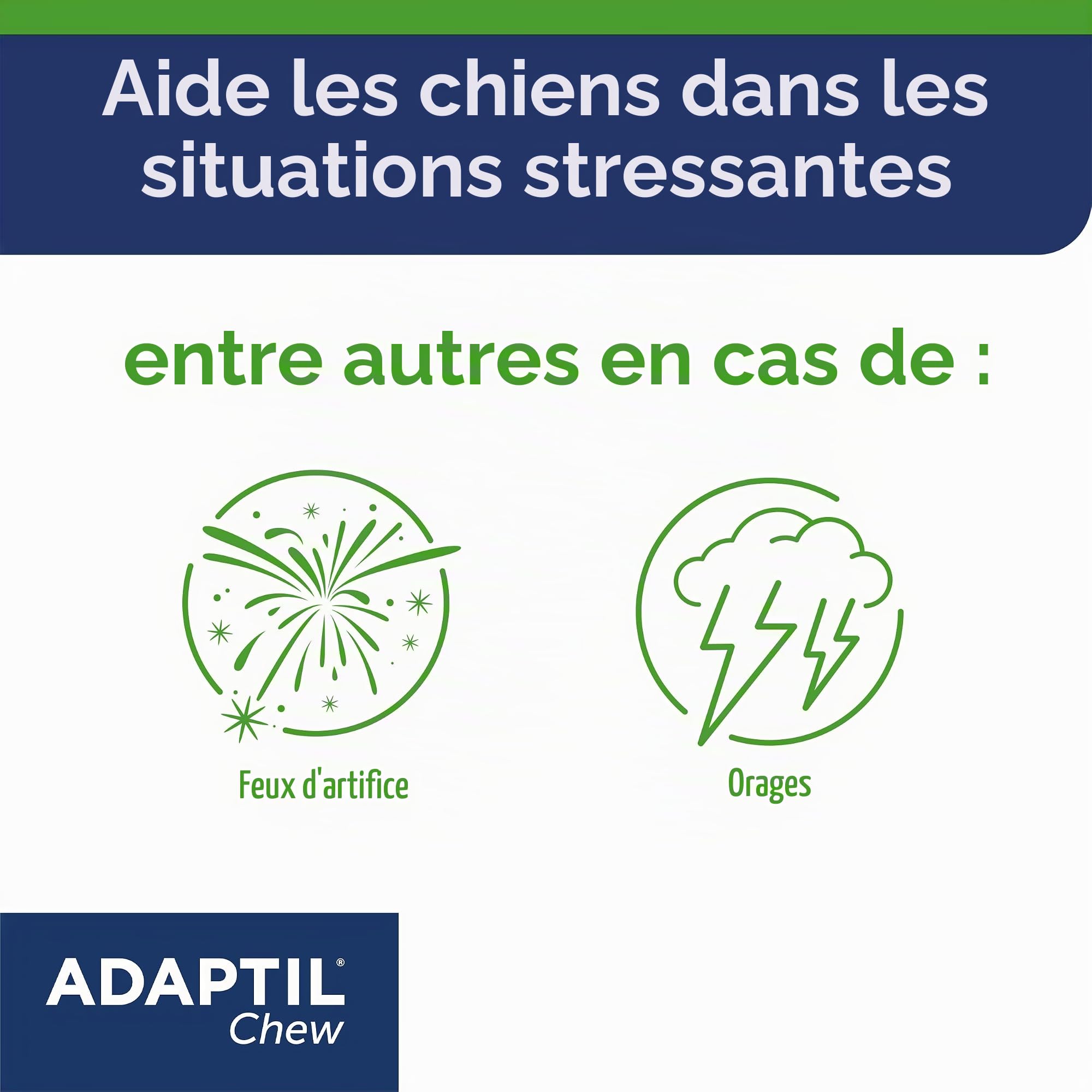 ADAPTIL Mâcher pour Chiens | Snack Anti-Stress pour Votre Chien | Relaxation Rapide dans des Situations stressantes | avec des ingrédients naturels | 30 pièces