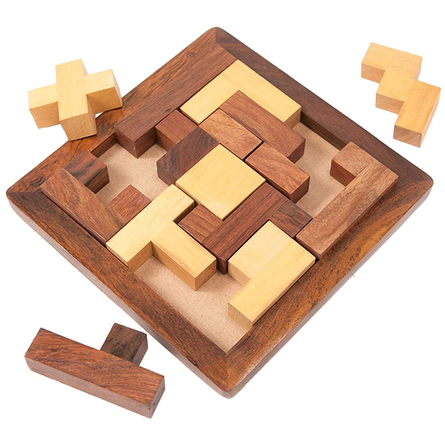 STAR CRAFT Wooden Jigsaw Puzzle Game Wooden Toys/Games for Kids Travel Games for Families Unique Gifts for Children Indoor Outdoor Board Games (Yellow)-picture-34