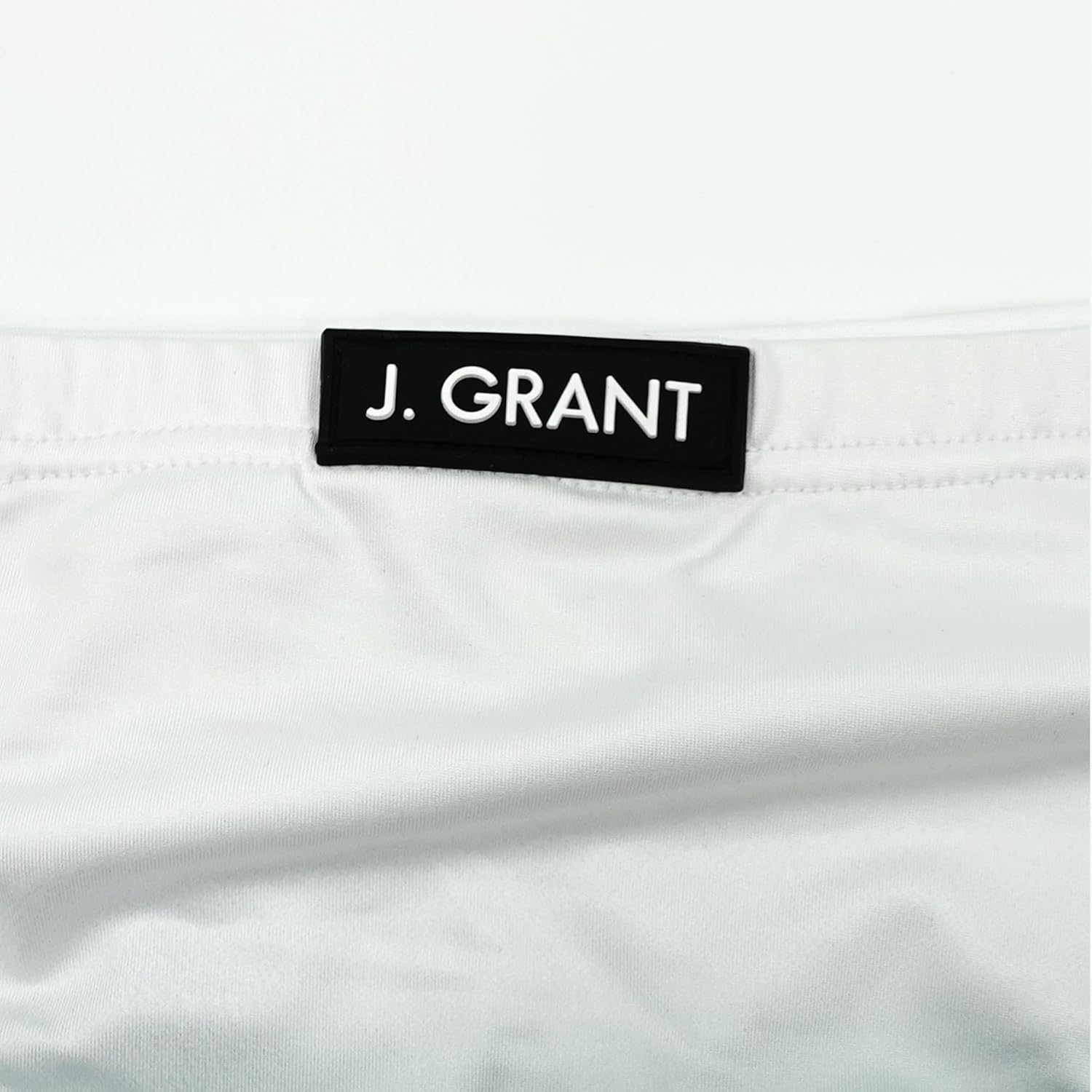 J. Grant Men’s Low-Rise Swim Brief – Minimal Coverage, Body-Contouring Fit, Quick-Dry Stretch Fabric (Black/White Gradient)