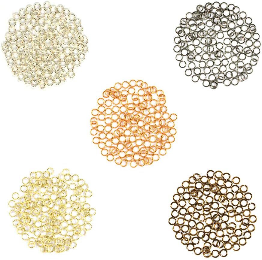 Metal Mix w/Silver - Enameled Copper Jump Rings – 22 Gauge – 4.0mm ID - 500 Rings - Silver, Bronze, Hematite, Vintage Bronze, Gold