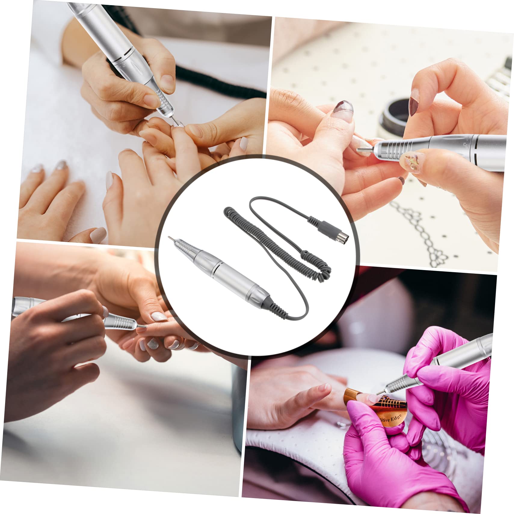 Pieza de Mano de Metal Blanco 202 para Taladro de Uñas