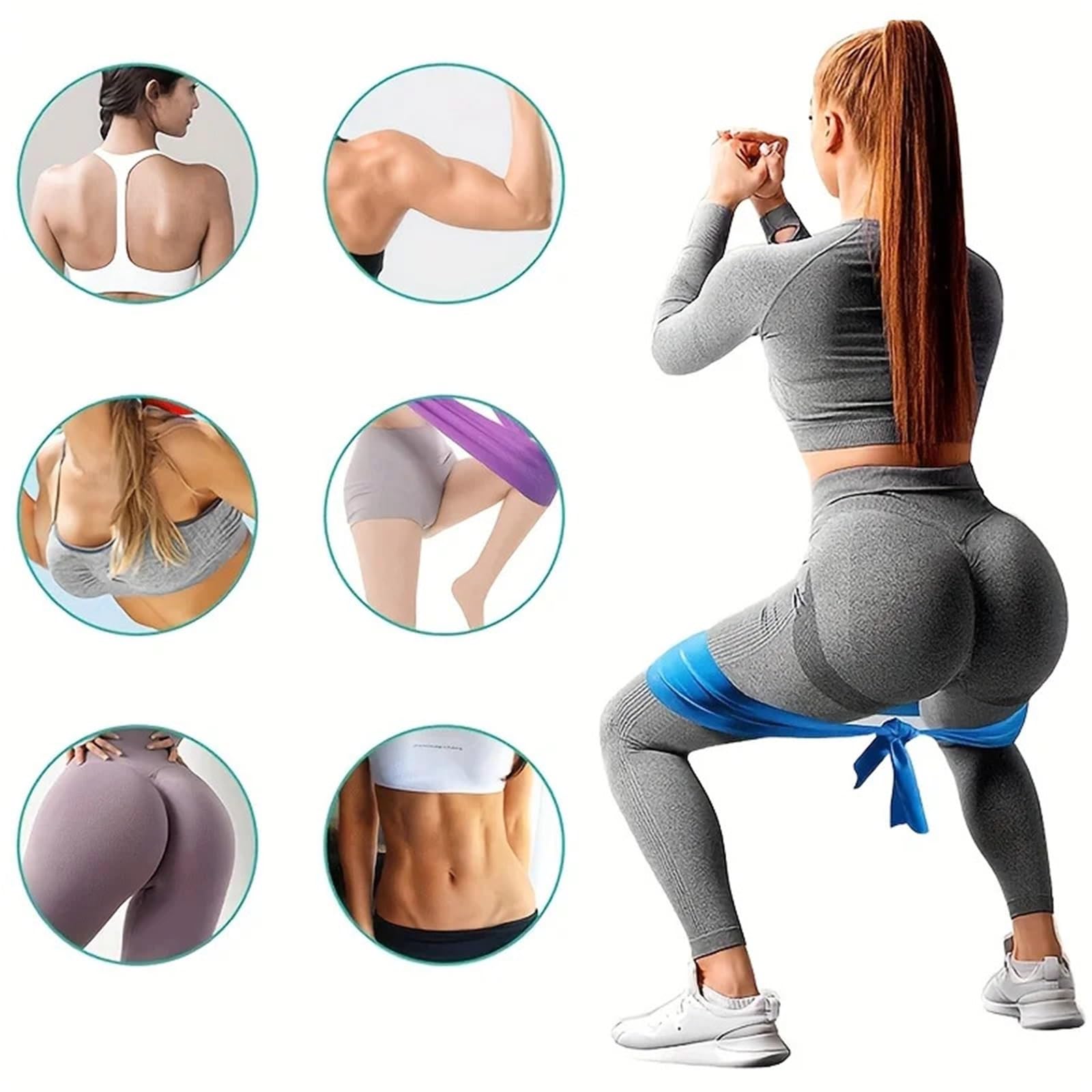 5 fasce elastiche di resistenza for yoga, for fitness e per Allenamento