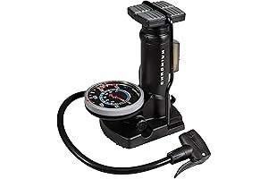 Portable Composite Foot Bike Pump with Gauge and 100 PSI Pressure