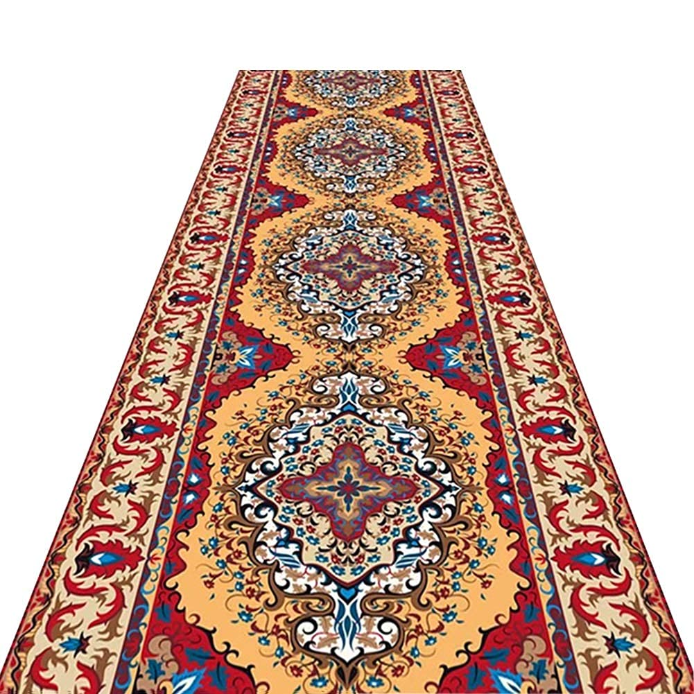 Tapis de couloir traditionnel à motif fleurs pour chemin d'escalier
