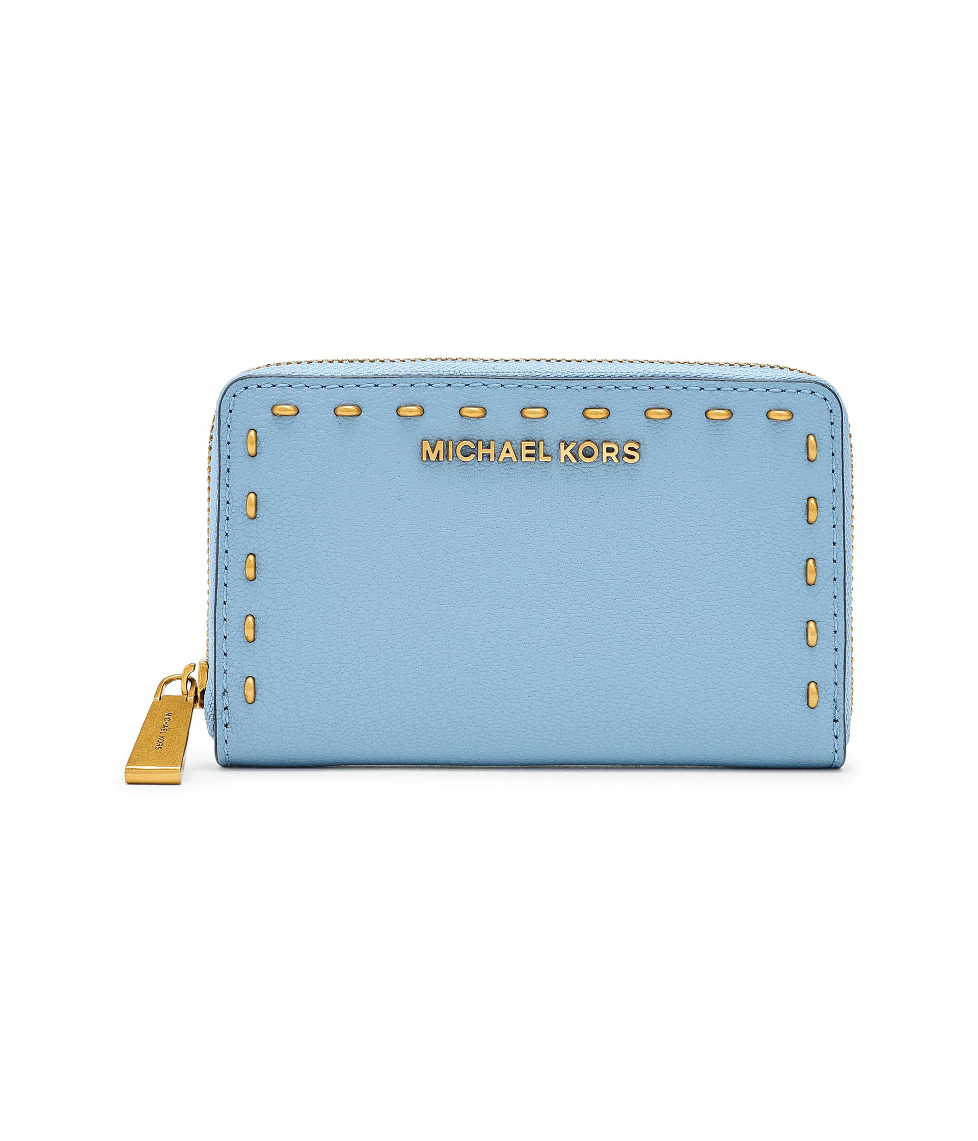 MICHAEL Michael Kors Womens Jet Set Small Zip Around Card Case Chambray 1 One Size One Size