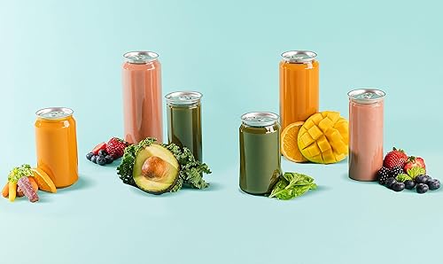 Miniatura 4 de Hammont Recipientes de plástico transparente con tapas, paquete de 200 frascos pequeños de almacenamiento de alimentos con sello despegable de