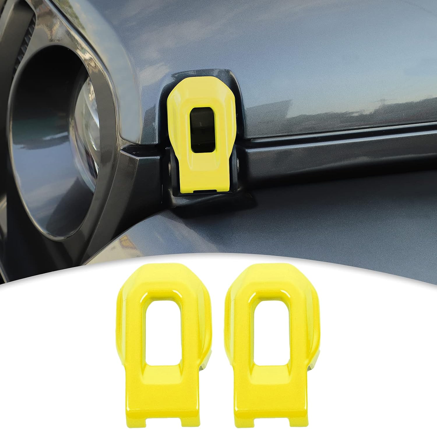 CheroCar for Jeep Hood Lock Latches Cover Catch Brackets Cover External Accessories Decoration Stickers for 2018-2026 Jeep Wrangler JL JLU & 2020-2026 Gladiator JT (Dark Purple)