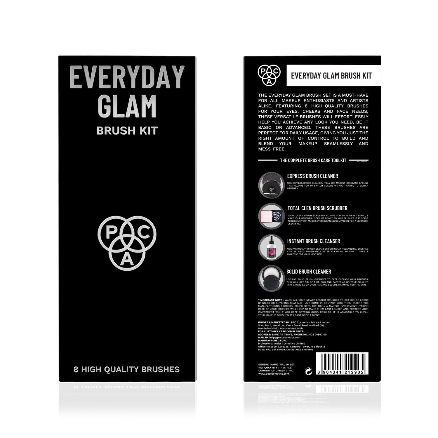 PAC Kit de brochas Everyday Glam | Asas ultra lujosas | Juego todo en uno para un aspecto versátil | Elegante bolsa