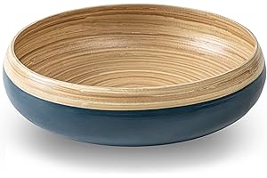 Blue Bamboo Fruit Bowl for Kitchen Parties and BBQs