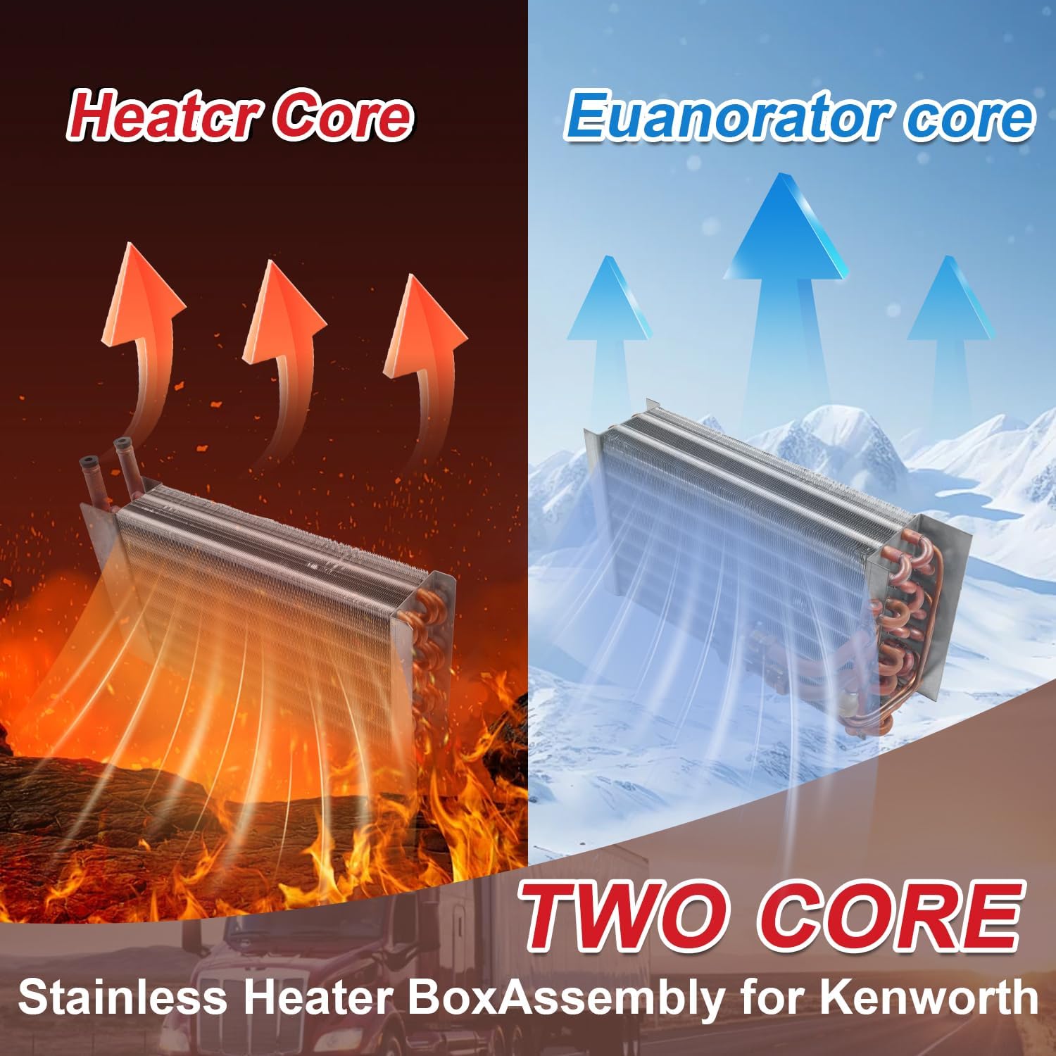 AC Heater Box Assembly Fit for Kenworth W900B, W900L, W900 Series, T600, T600B, T660, T800 Replaces# K1425351 F31-10361 F31-1064-11112