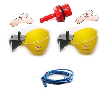 PONDICHERRY Pigeons? - Automatic Quail Bird Poultry Chicken Fowl Drinker Water Drinking Cups Animal Feeders ( 2 Set Full Combo )