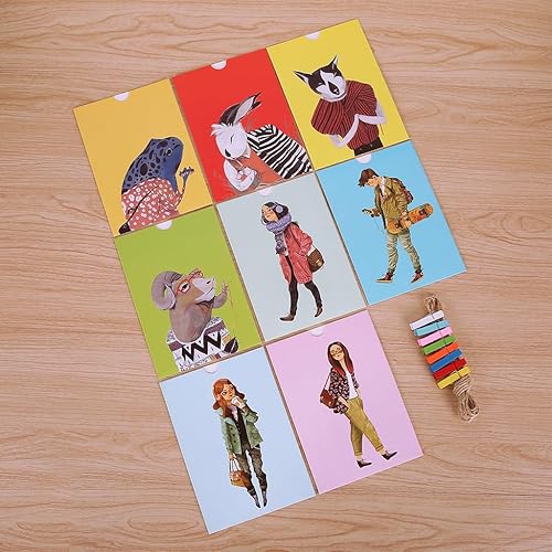 Miniatura 5 de Juego de 2 portarretratos para colgar fotos con clips, decoración de pared perfecta para dormitorio de adolescentes, hogar, cubículo, oficina, ondas