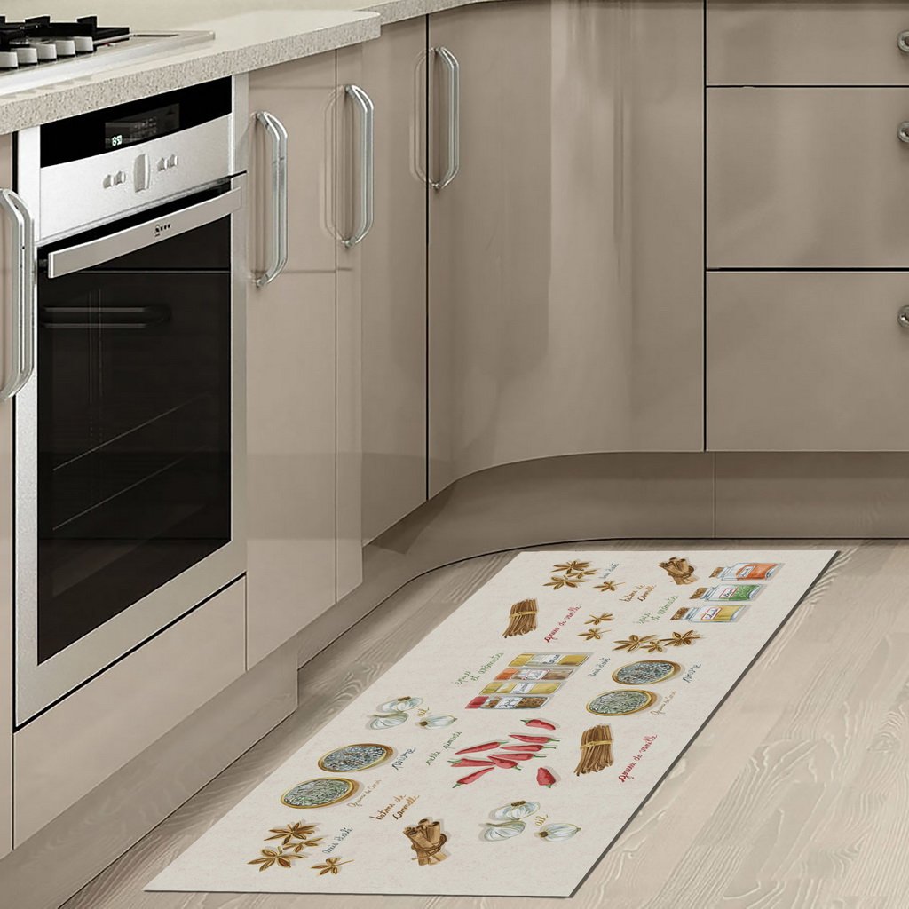 Vilber Gran Chef Canela Alfombra, Vinilo, Multicolor, 50x120x0.2cm