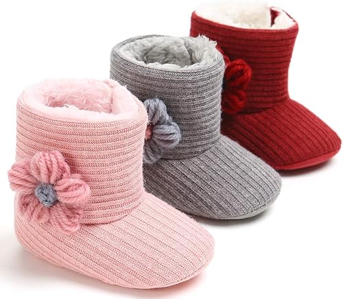 Miniatura 6 de LIVEBOX Prewalker Botas de invierno para bebés y niñas con suela antideslizante suave de alta calidad
