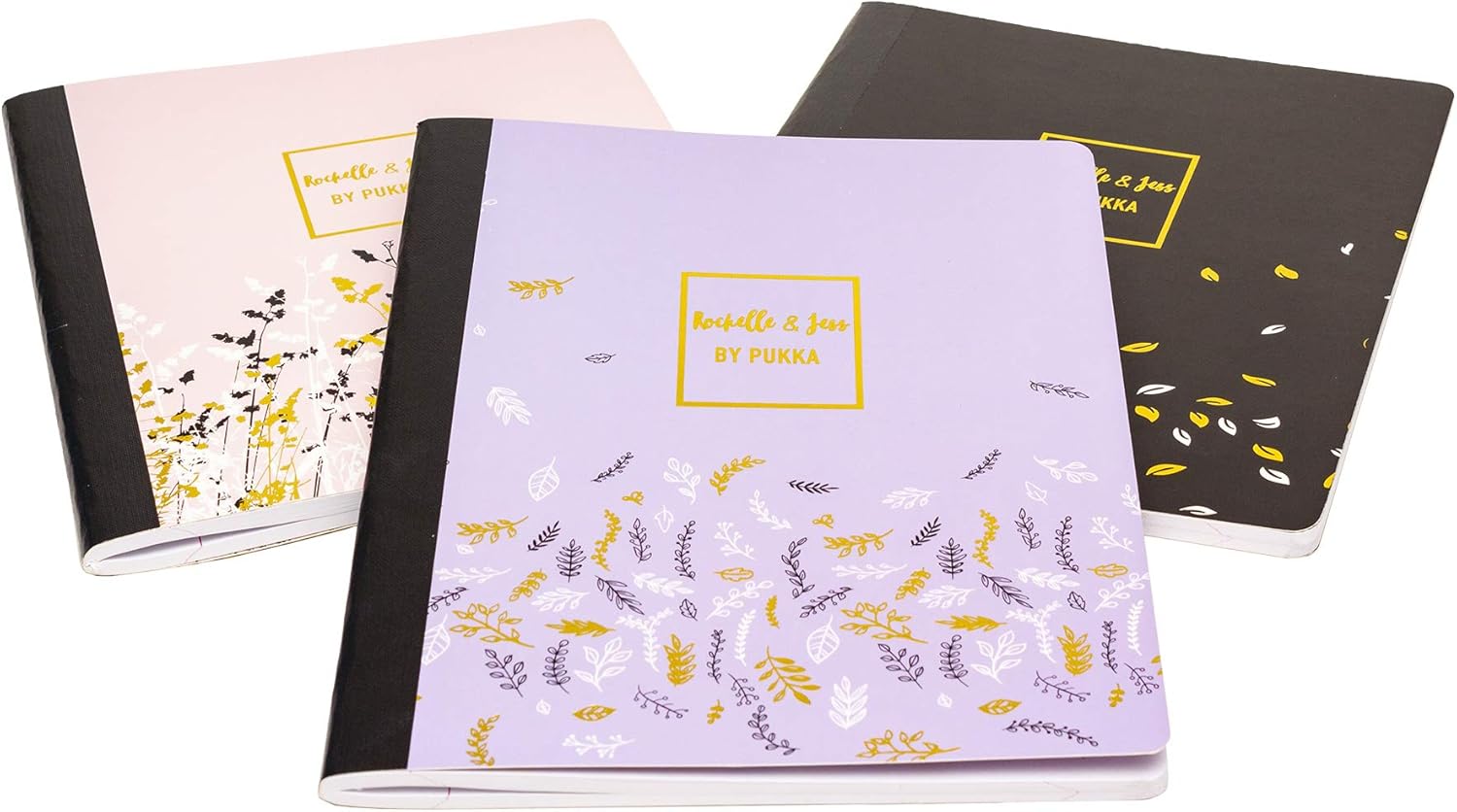 Pukka Pad, Composition Notebooks - 48 Pack of Journals Featuring 140 Pages of College Ruled 80GSM Paper with Sturdy Cover Stock - 9.75 x 7.5in - Rochelle and Jess