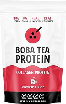 Strawberry Hibiscus Flavored Collagen | 30 Servings | Grass-Fed Hydrolyzed Bovine Collagen Powder for Men and Women | Promotes Hair, Nail, Skin, Bone, and Joint Health | No Added Sugar