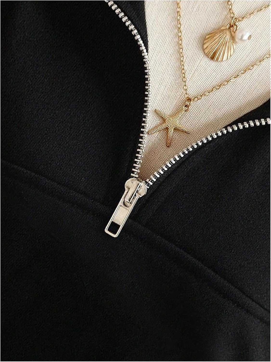 SOLY HUX Women's Quarter Zip Sweatshirts Long Sleeve Mock Neck Hoodies Oversized Pullover Tops Fall Clothes - Image 4