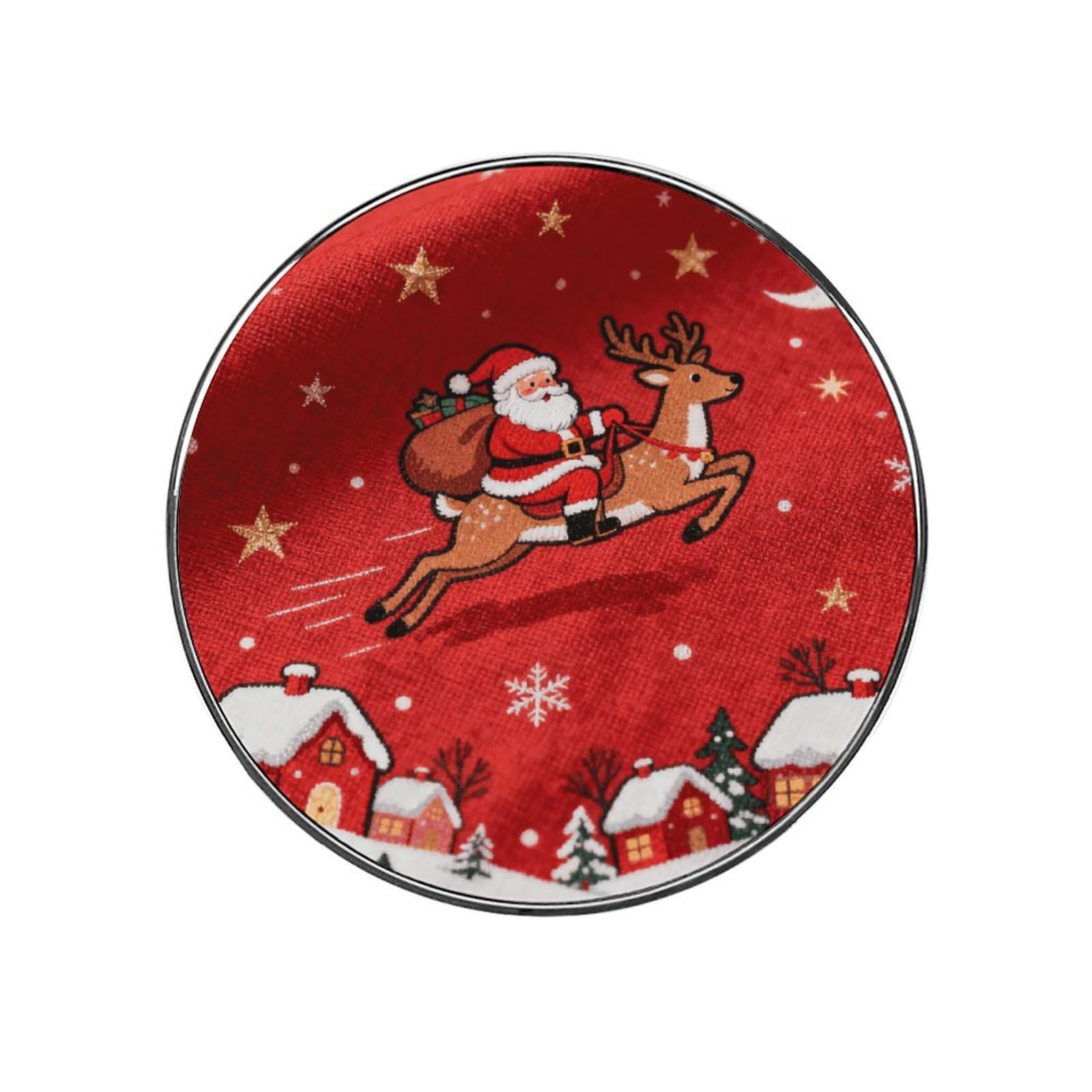 Santa Claus Delivers Gifts Magnetic Refrigerator Sticker Glass Strong Fridge Sticker Cute Refrigerator Magnets for Kitchen Office Whiteboard Cabinet Decorative Magnets for Gift