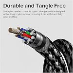 USB-C Cable for Xbox 3m/9.8ft Nylon Braided USB-A to Type-C [2 Pack] by MMOBIEL – Replacement Type-C Cord for Xbox Controllers 18W 480Mbps – Charger Cable Adapter - Gaming Accessories - White/Black