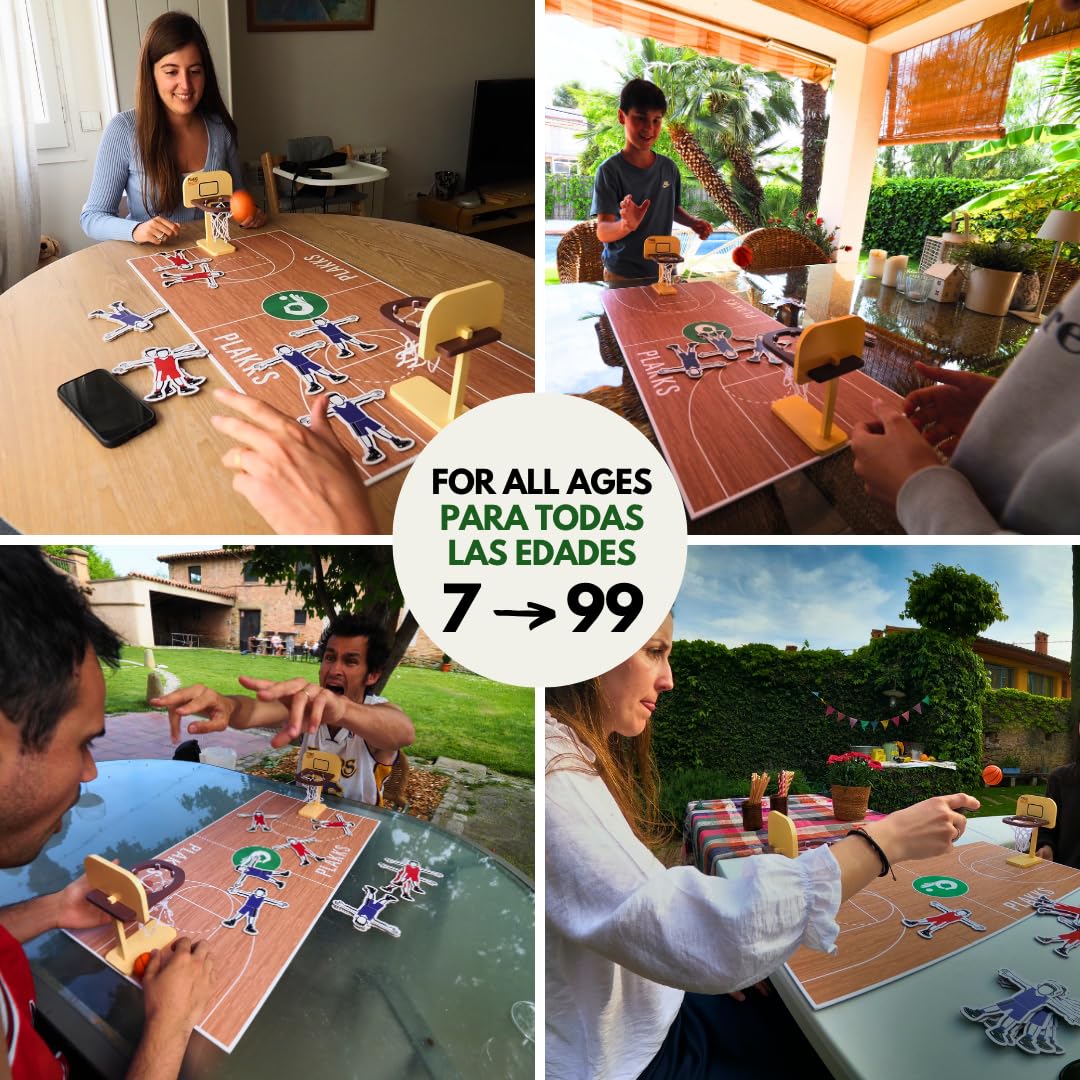 PLAKKS Basketball Juego de Mesa de Baloncesto para Niños y Adultos 2 Jugadores