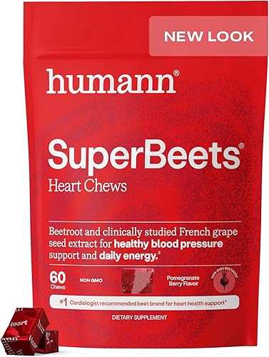 Miniatura 4 de Humann SuperBeets - Masticables de corazón y cereza negra en polvo